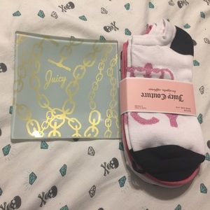 Juicy Couture Trinket Tray & Socks Gift Set ❄️🎅🎄